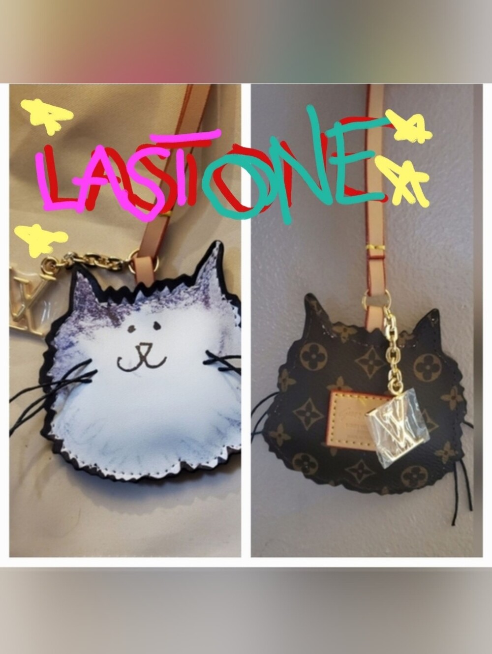 Black and White Cat Bagcharm